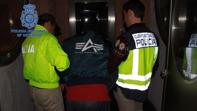 El guerrillero de las FARC detenido por la Policía.