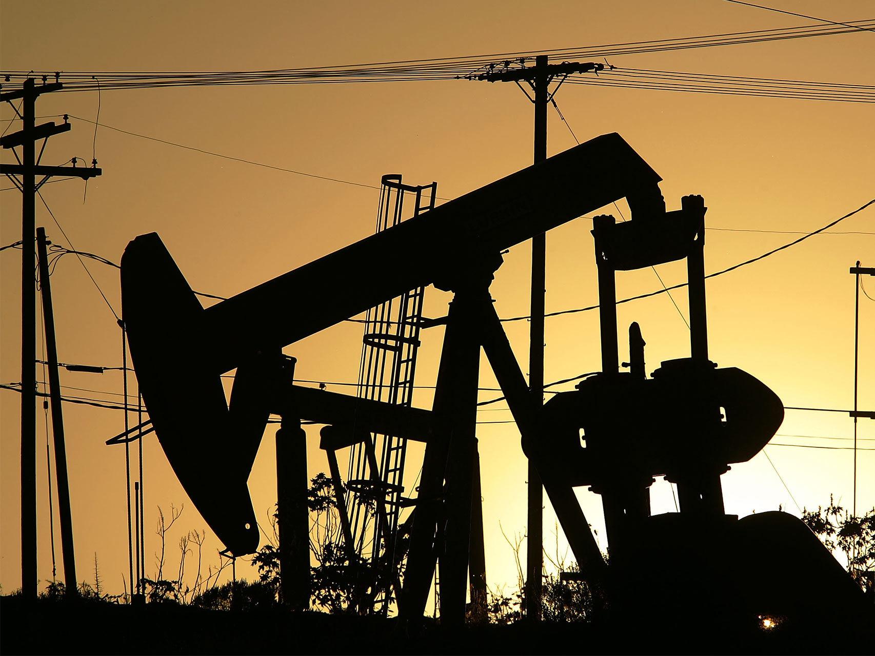 Un pozo petrolero en California.