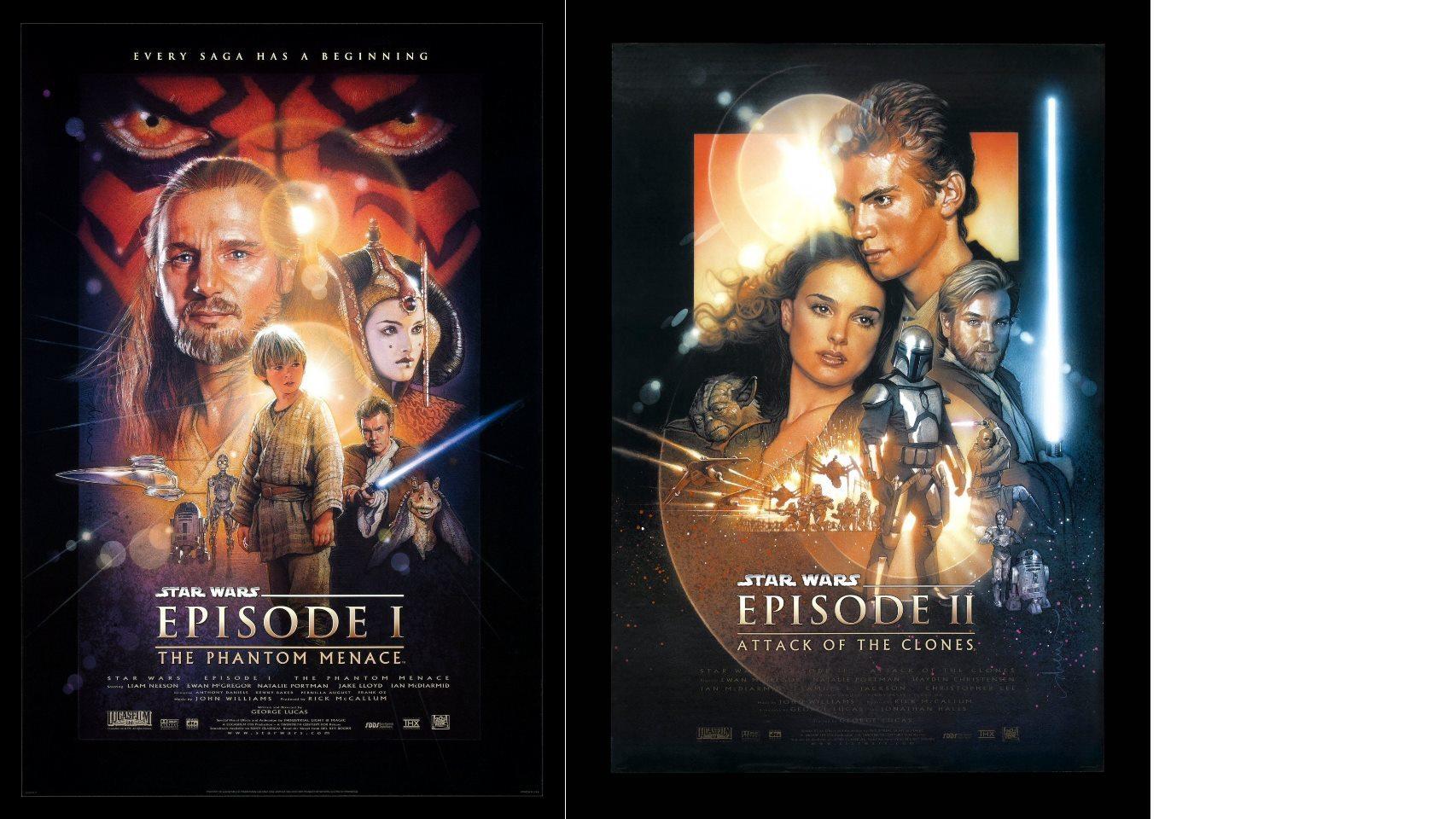 La amenaza fantasma (1999) y El ataque de los clones (2002).