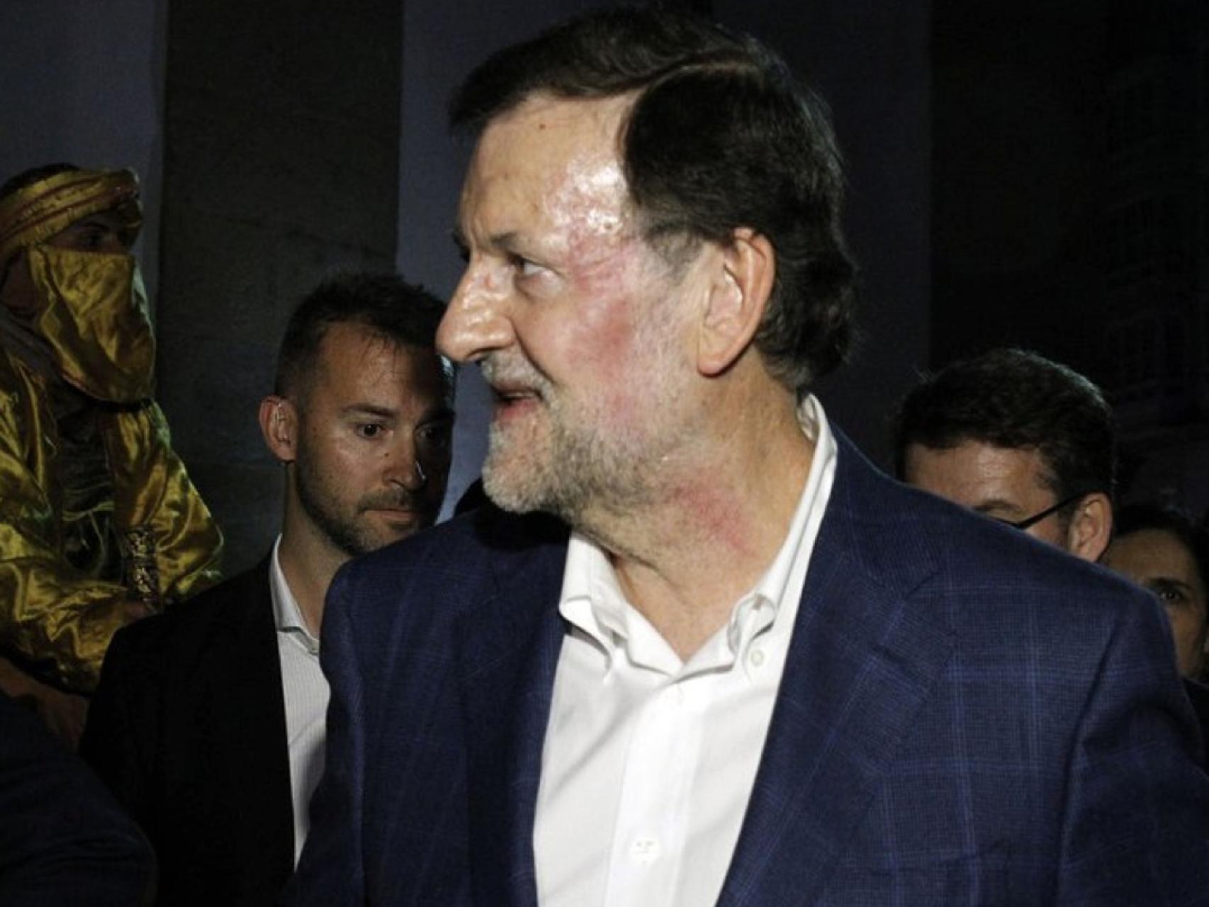 Mariano Rajoy, tras la agresión