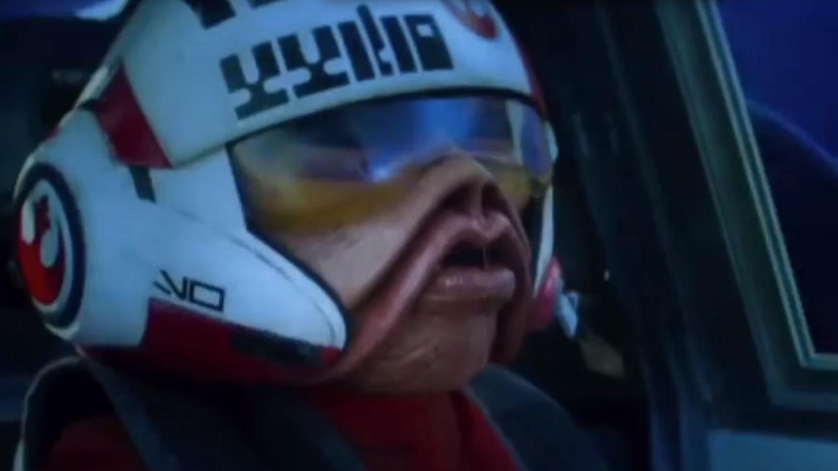 Un piloto sullustano en Star Wars: el despertar de la fuerza