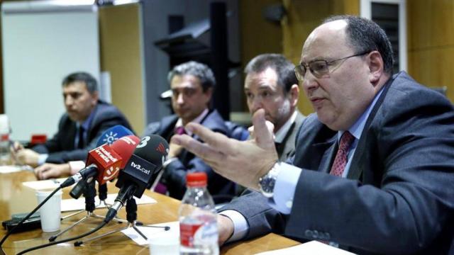 De derecha a izquierda, Conrado Gallardo, Manuel Almenar, Raimundo Prado y Joaquím Bosch