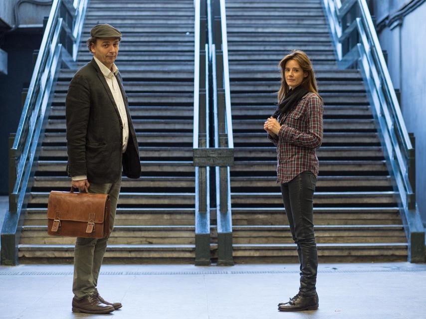 Durante la entrevista, Guerín recibió la visita de la actriz Pilar López de Ayala