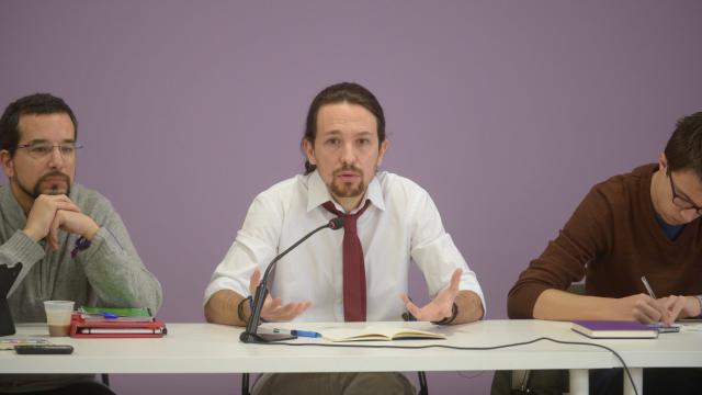 Pablo Iglesias, durante su intervención.