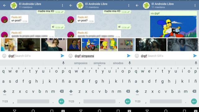 Telegram 3.4 añade GIFs automáticos y bots integrados