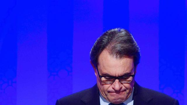 Artur Mas, durante su comparecencia tras la reunión del Govern