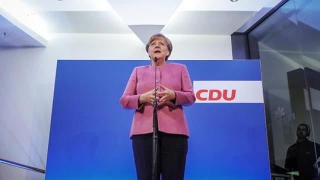 La canciller alemana, durante una comparecencia ante los medios.