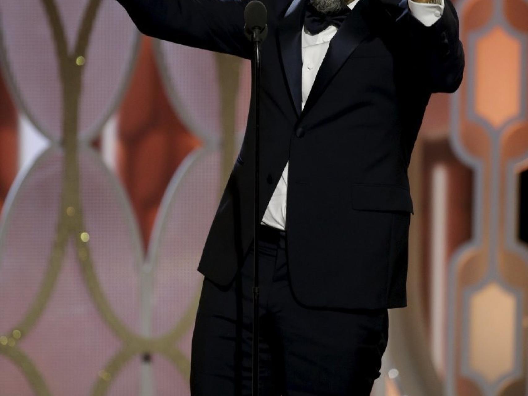 El director Alejandro González Iñárritu en los Globos de Oro.