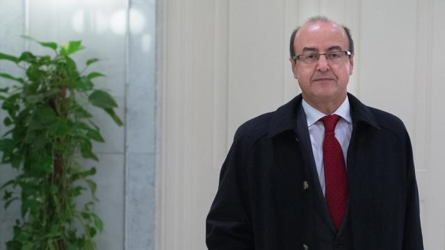 Jesús Barrientos, durante su entrevista en el CGPJ.