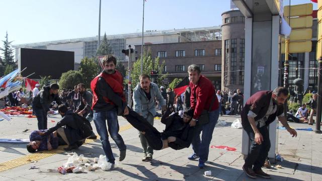 Imagen del atentado en Ankara en octubre de 2015.