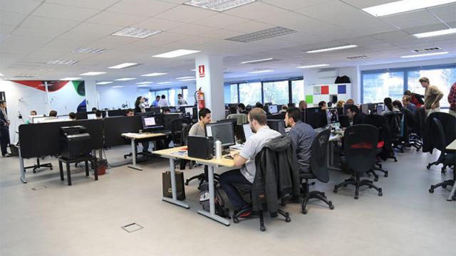 Trabajadores en una oficina