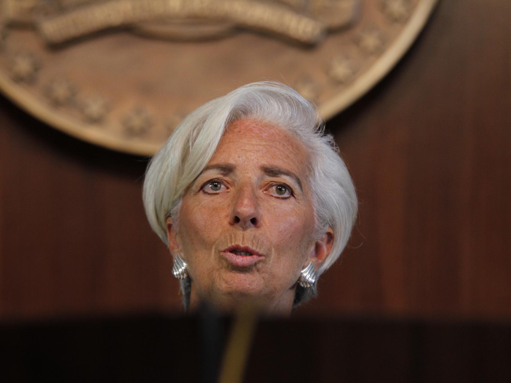La directora gerente del FMI, Christine Lagarde