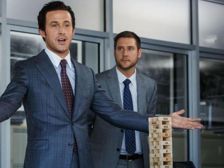 Ryan Gosling, como Vennett, explicando la trampa de las subprime, en La gran apuesta