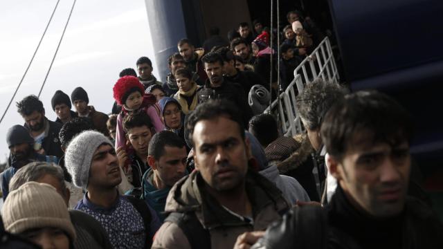 Refugiados llegan a Europa.