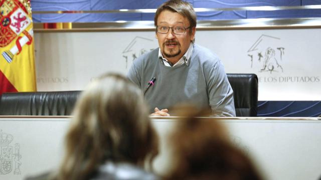 El socio de Podemos Xavi Domènech, en el Congreso.
