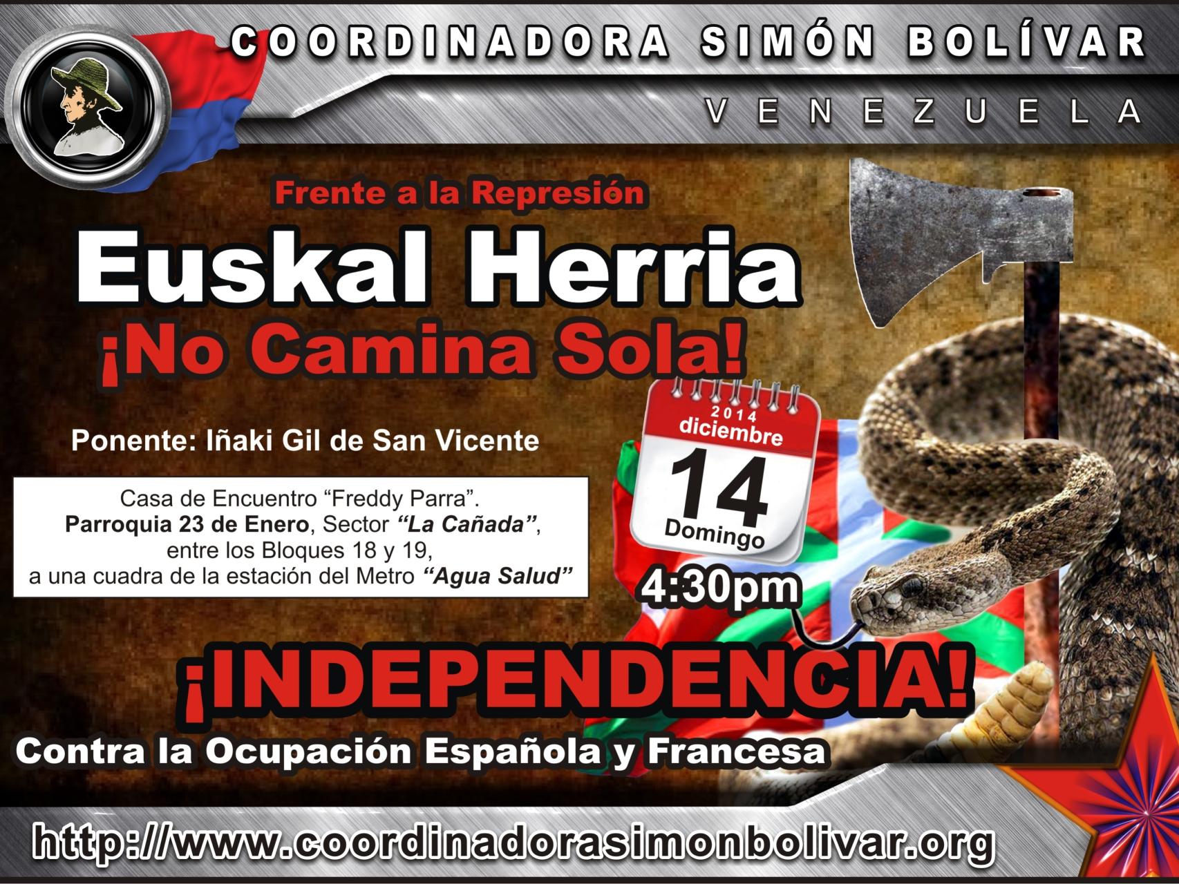 Cartel promocional del acto a que acudieron responsables de Podemos y la CUP.