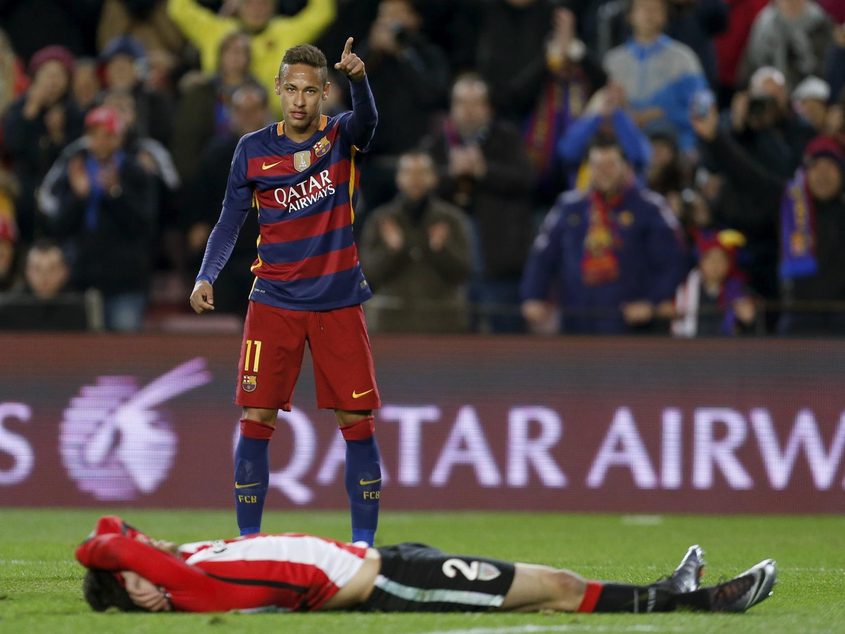 Neymar ante el Athletic Club de Bilbao