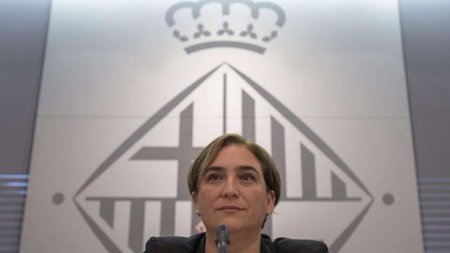 Ada Colau, en una rueda de prensa.