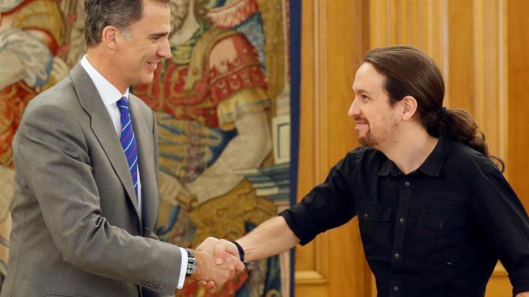 Felipe VI y Pablo Iglesias en una imagen de archivo.