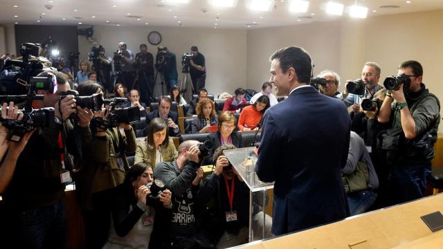 El líder del PSOE, este martes en el Congreso.