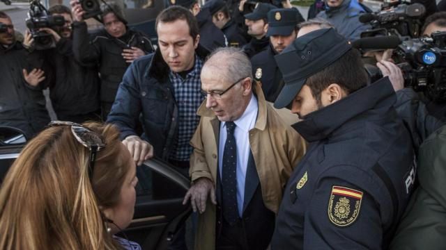 Rodrigo Rato, este viernes a su salida de los Juzgados de Plaza de Castilla