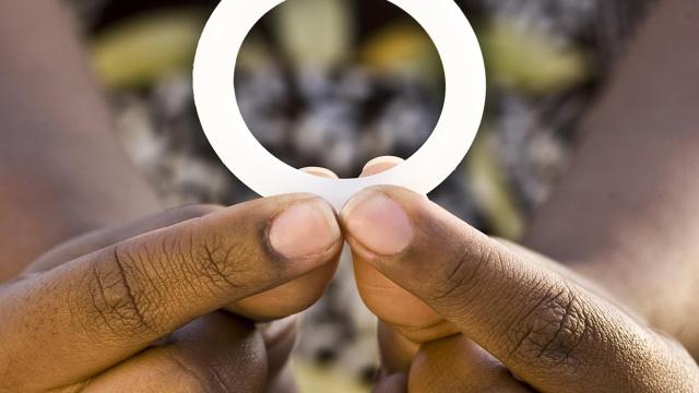 El anillo vaginal utilizado en el estudio.