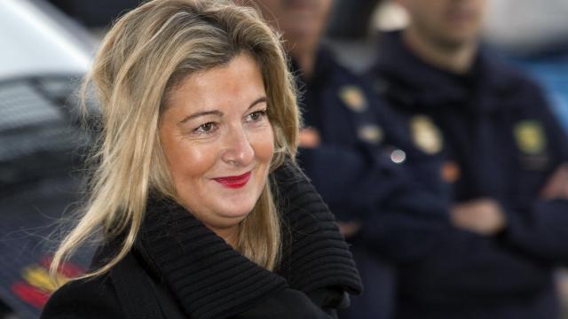 La abogada Virgina López-Negrete a la entrada del juicio.