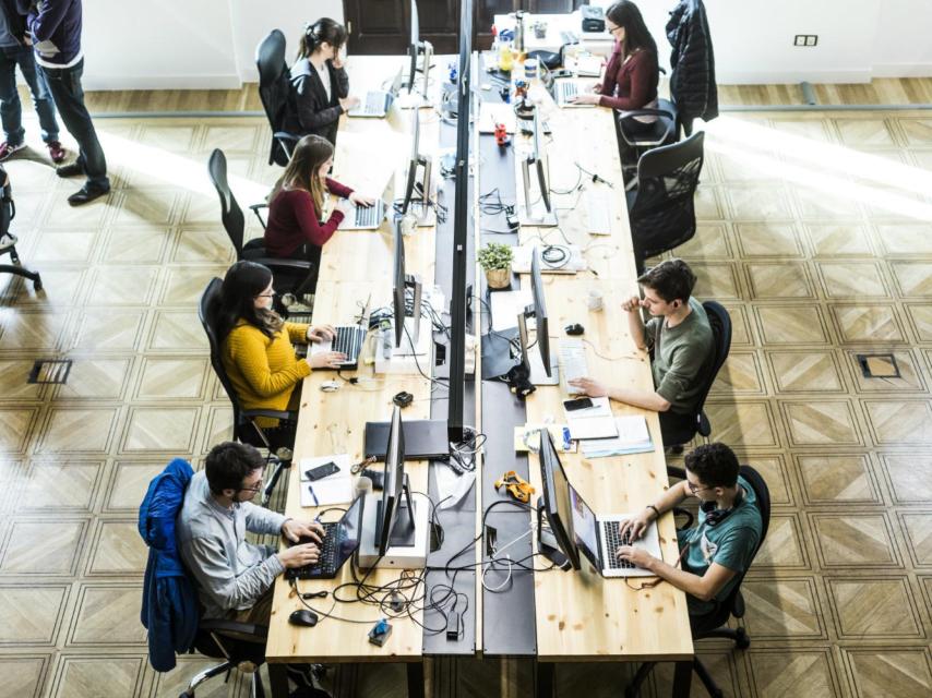 Equipo de CartoDB en sus nuevas oficinas en Gran Vía.