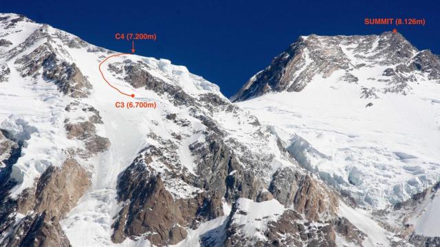 La ruta que han seguido los alpinistas.