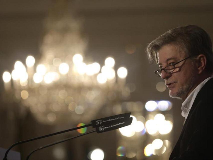 El alcalde de Zaragoza en una conferencia la semana pasada en Madrid