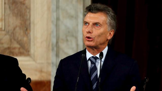 Mauricio Macri durante su discurso en el Parlamento.
