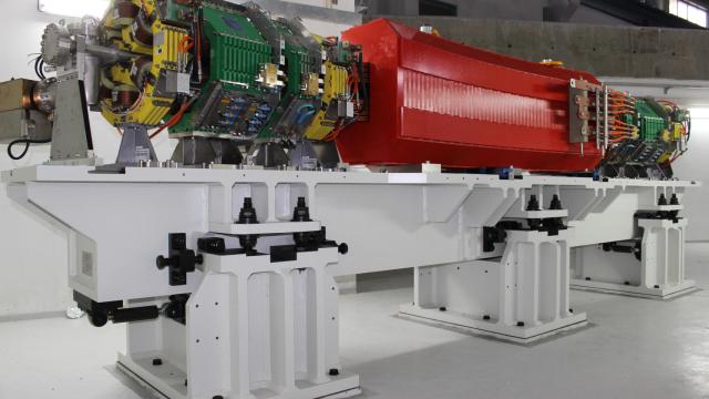 La primera celda del anillo del almacenamiento del sincrotrón.