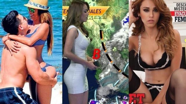 Yanet García en la playa, presentado el tiempo y en la portada de una revista