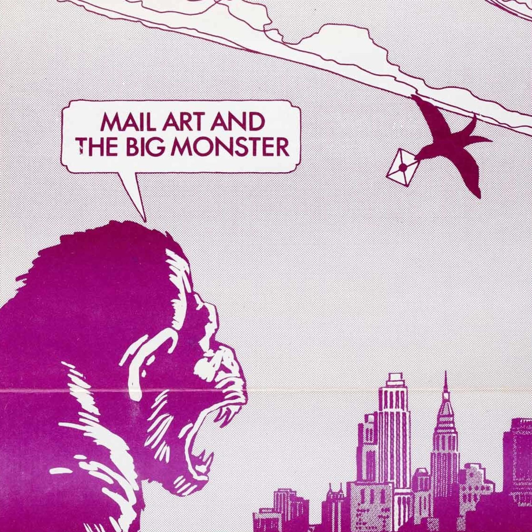 Cartel para las performances Mail Art and Big Monster y Names and Addresses