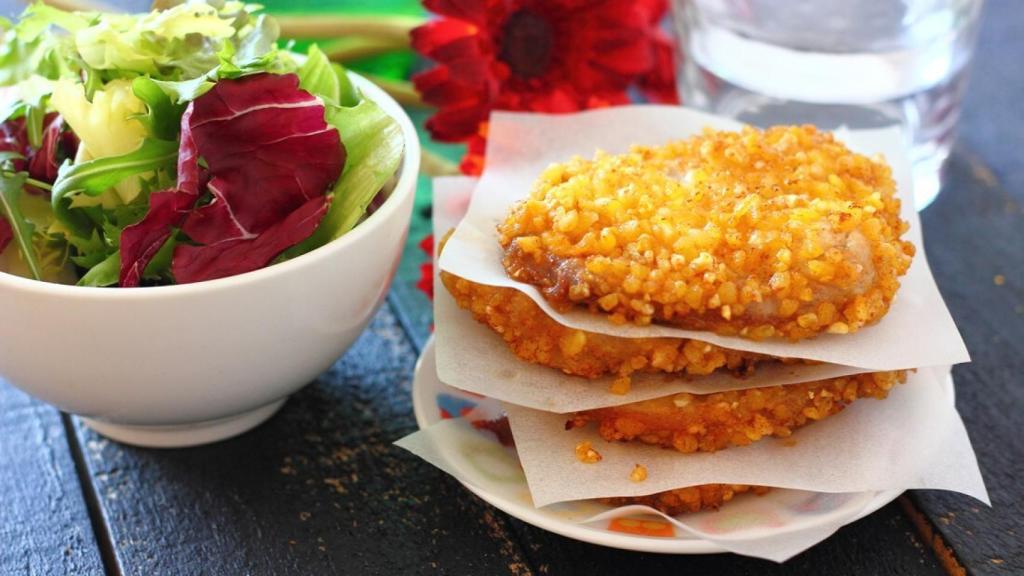 Unos filetes de lomo rebozados crujientísimos