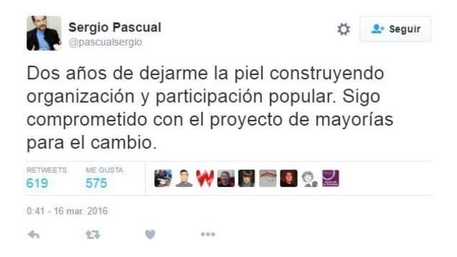 El mensaje de Sergio Pascual tras conocerse su cese.