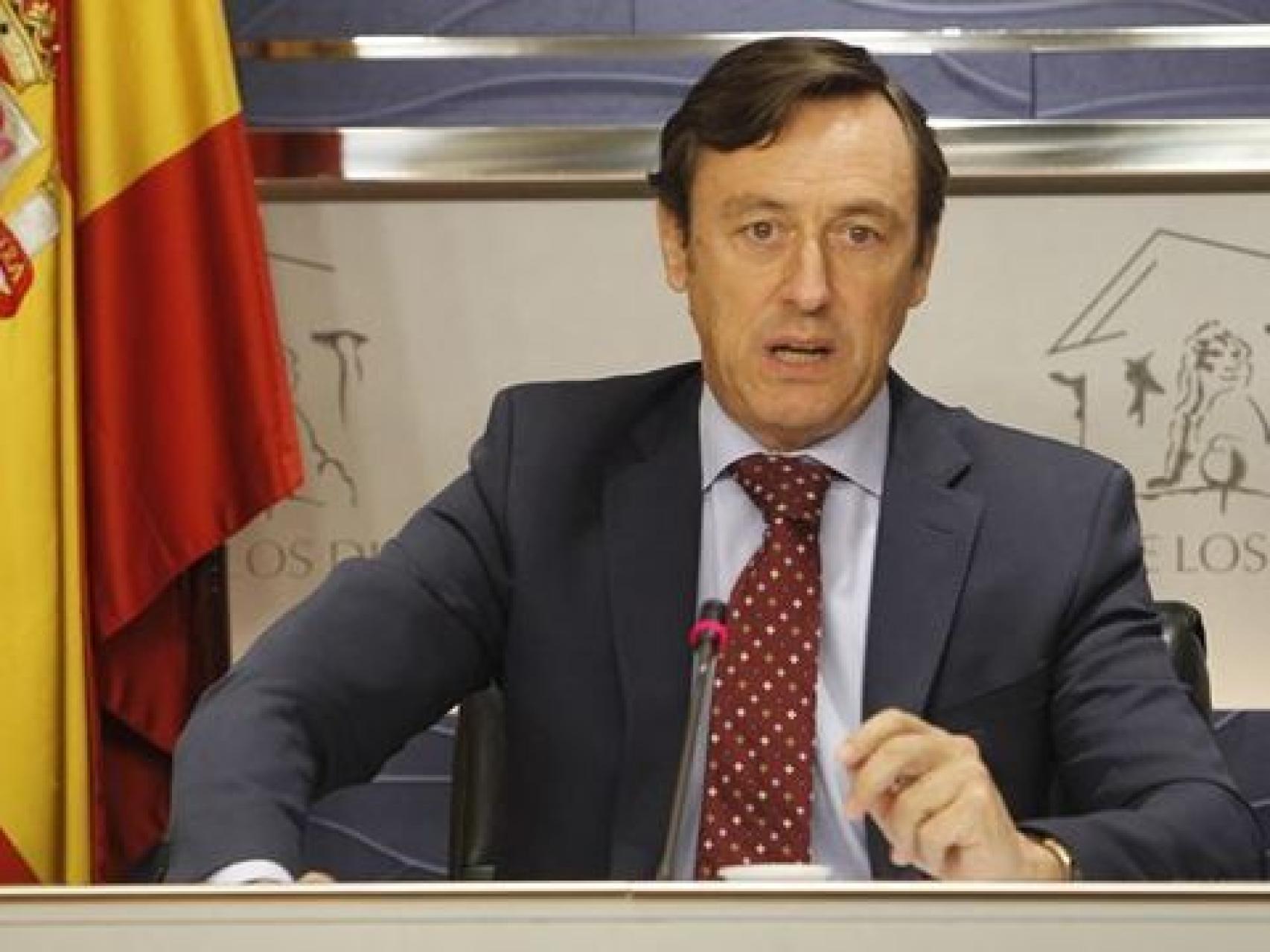 Rafael Hernando durante una comparecencia en el Congreso.