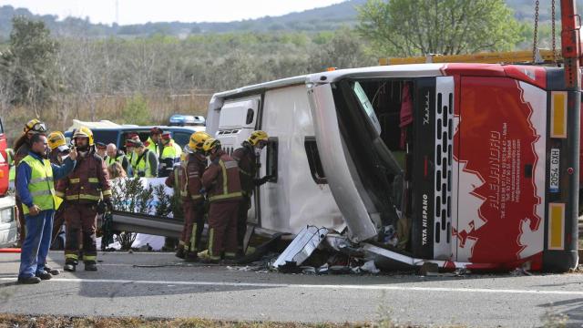 Imagen del vehículo siniestrado en la AP-7.