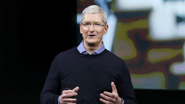 Tim Cook, al inicio de la presentación.