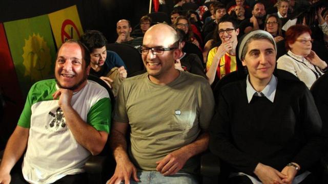 Joan Coma, en el centro de la imagen.