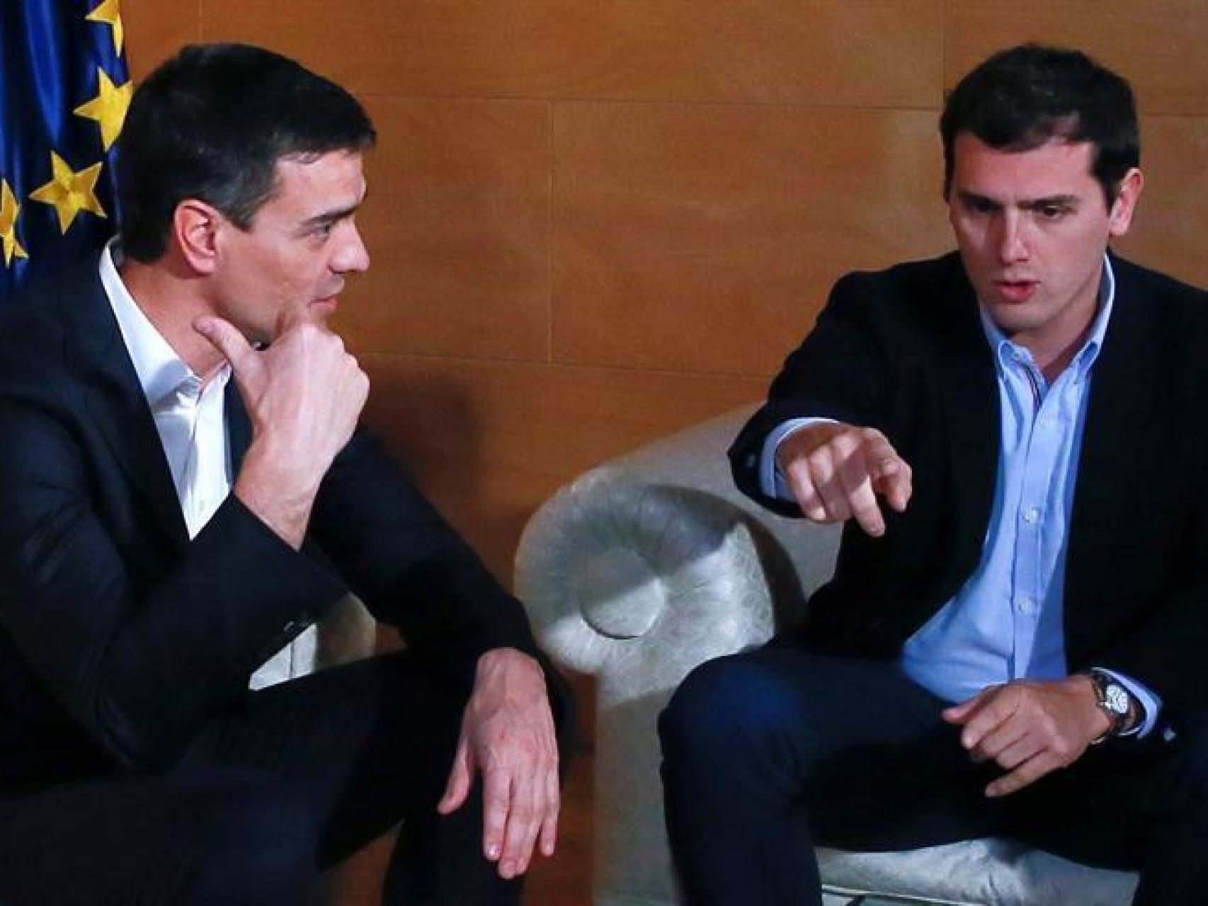 Sánchez y Rivera, en el Congreso.
