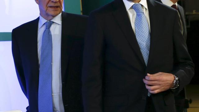 Jose María Álvarez Pallete junto a César Alierta.