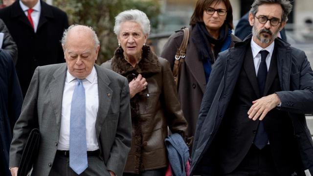 El matrimonio Pujol llega a declarar el 10 de febrero de 2016 a la Audiencia Nacional.