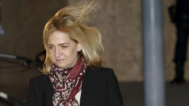 La infanta Cristina, saliendo de la vista de Nóos.