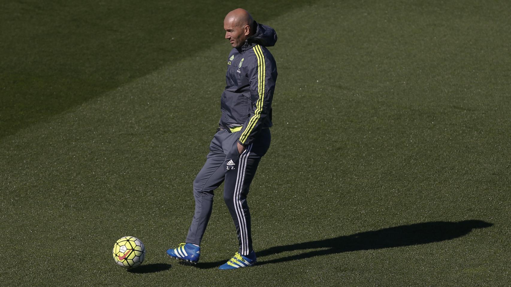 Zinedine Zidane, en un entrenamiento.