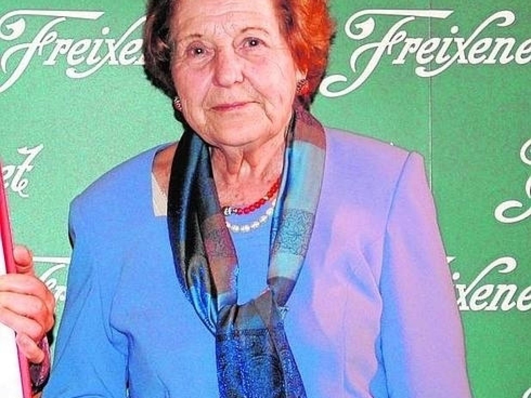 Carmen Ferrer en un acto de Freixenet