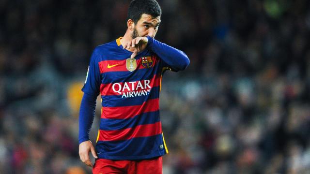 Arda Turan, en un partido con el Barcelona.