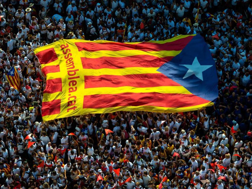 Una imagen de la marcha de la Diada el 11 de septiembre de 2015.