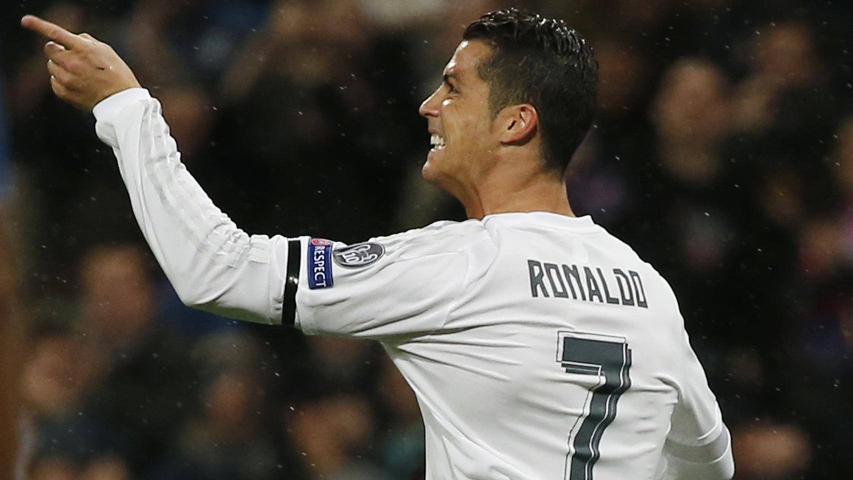 Cristiano celebra su primer gol ante el Wolfsburgo