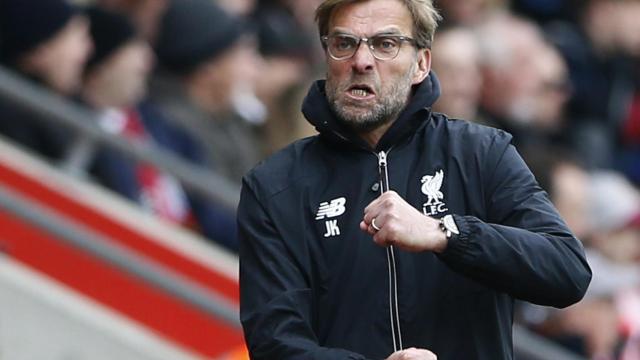 Jürgen Klopp celebra un gol con el Liverpool.